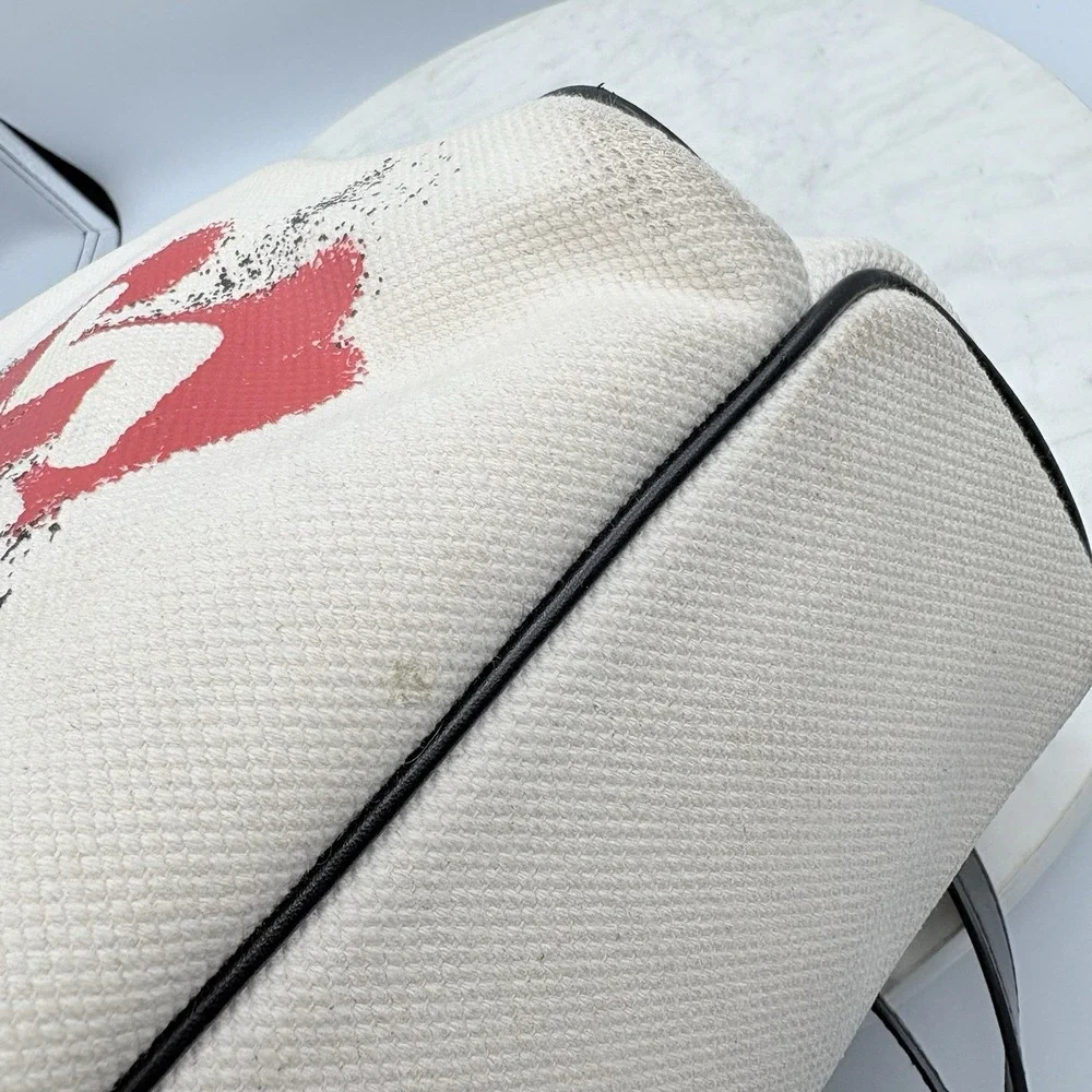 Rare Michael Kors Abbey Medium Backpack Graffiti Print Logo MK Bag MSRP $398‎